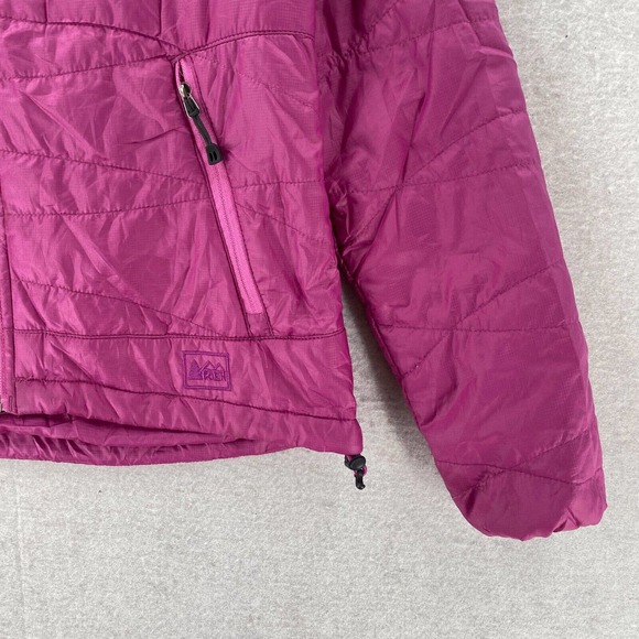 REI Quilted Puffer Jacket Womens SMALL Purple Lightweight Coat Pockets - Picture 3 of 13